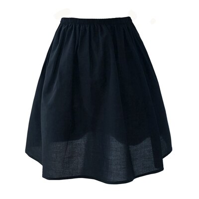Falda con forro de algodón para vestido, falda de seguridad transparente, antideslizante: Black / 60cm