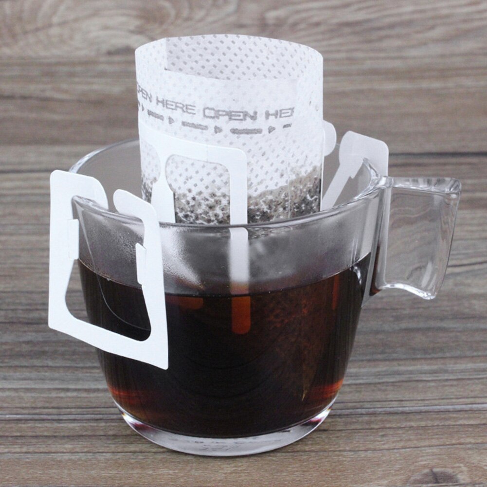 Filtro de papel de tela bolsa de filtro de café ecológica para el hogar, oficina, viaje, portátil, colgante, estilo de oreja, filtros de café, 50 Uds.
