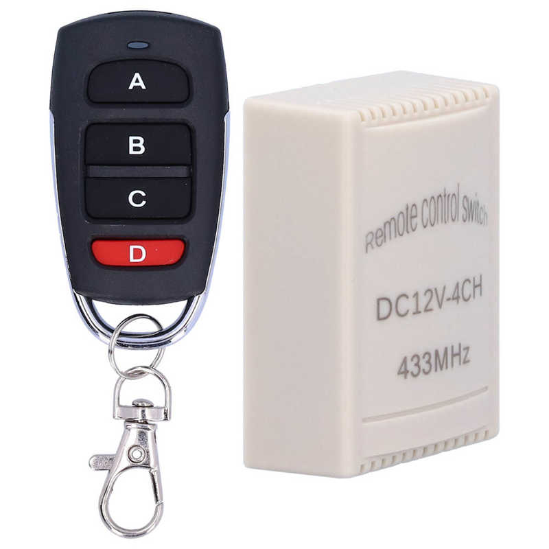 Garage Remote Controller 433Mhz 12V Door Remote Relay Transmitter Receiver Kit for Garage Gate