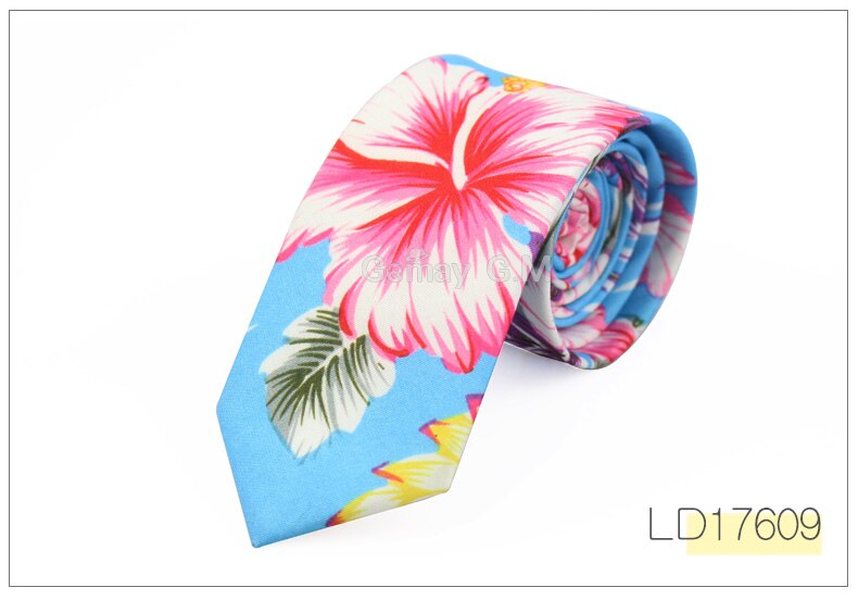 Floral Tie for Men Narrow Casual Mens Ties for Wedding Party Flower Skinny Neckties for Women Printed Male Neck Ties: LD17609