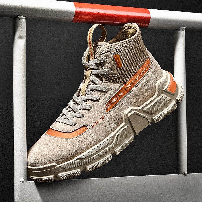 Sneakers Men Trend Leather Sport Running Shoes for Men Outdoor Breathable Men Shoes Male Trainers Hombre Zapatillas