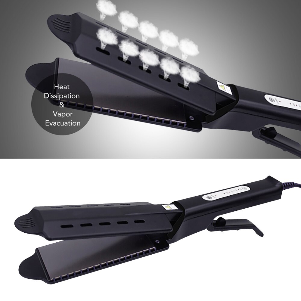 tourmaline ionic flat iron hair straightener titanium for curler crimper ceramic vapor machine heating for wet dry