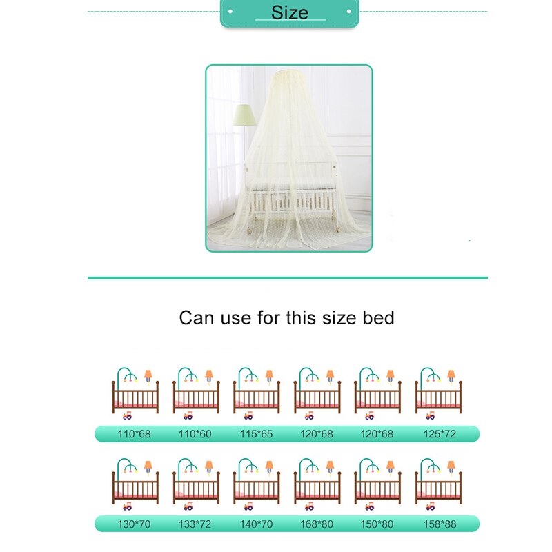 Juego de soporte de elevación con Clip, mosquitera para habitación de niños, dosel, mosquitera, tienda de campaña, cama de bebé, habitación de niños