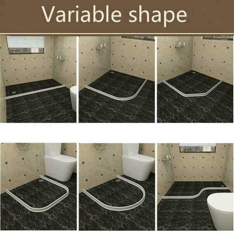 Salle de bains Flexible stoppeur barrière d'inondation barrage en caoutchouc silicium bloqueur d'eau séparation sèche et humide maison améliorer 50CM