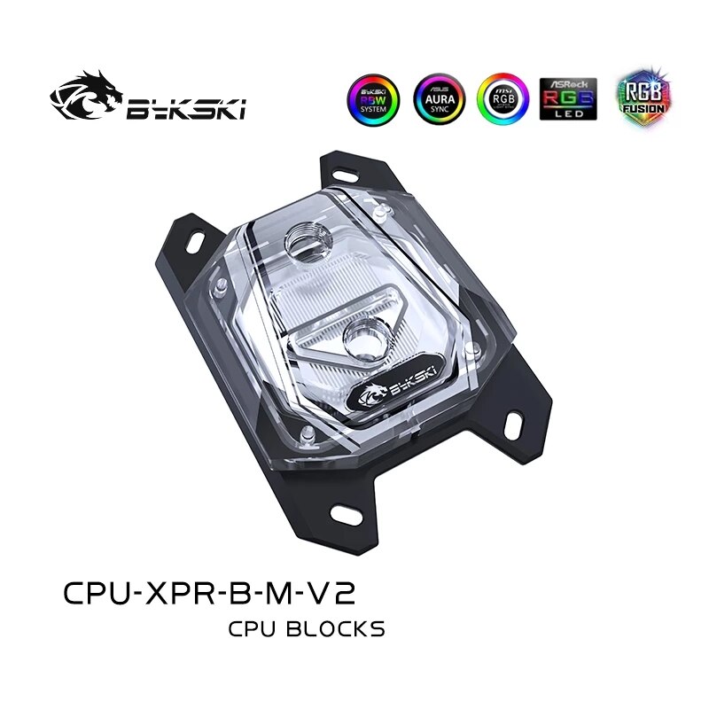 Bykski-bloque de agua para CPU, sistema de refrigeración líquida, Enfriador de CPU, 5V, CPU-XPR-B-I-V2, para INTEL LGA1150 1151 X99 /AMD RYZEN AM4 AM3