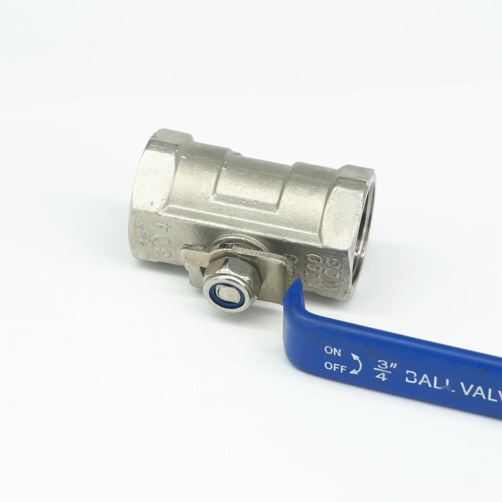 DN15 1/2" BSP Female Thread 304 Stainless Steel 1-piece Reduced Bore Ball Valve oil water air 229 PSI