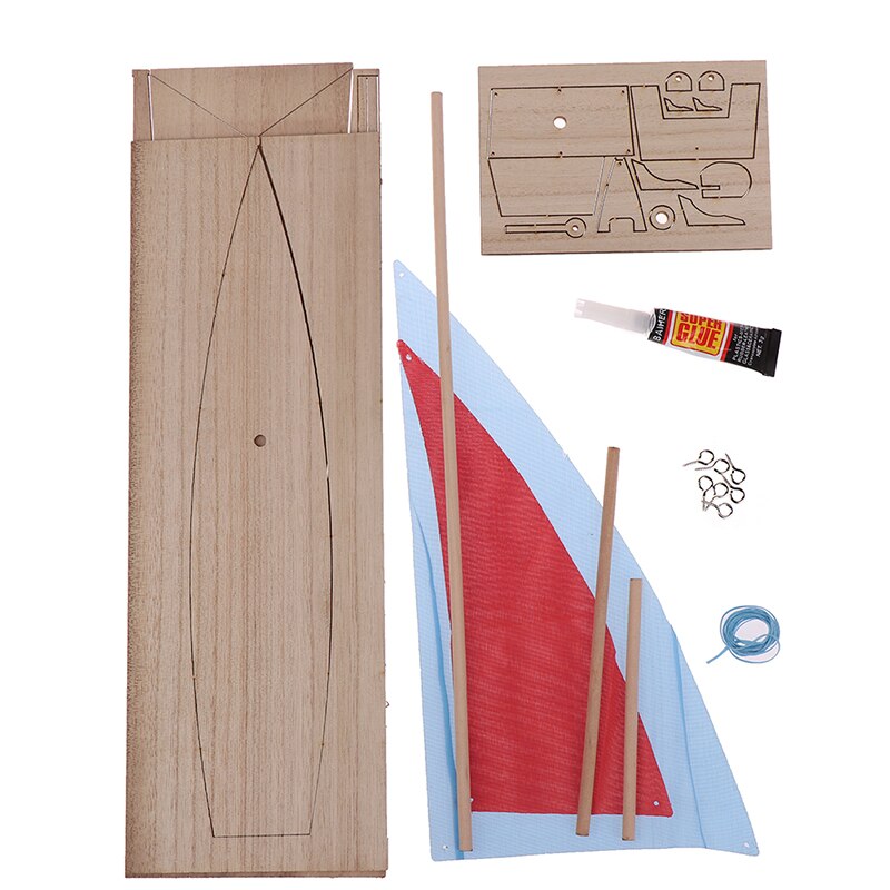 1Pc Dongting Self-propelled Sailing Wooden Ship Model DIY Sailing Assembly Model
