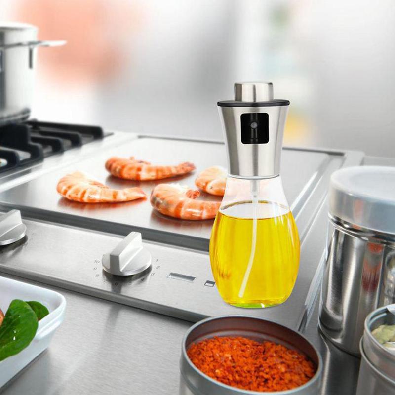 Olie spray lege fles glas olijfolie verstuiver draagbare azijnfles olie dispenser salade keuken bakken bbq accessoires
