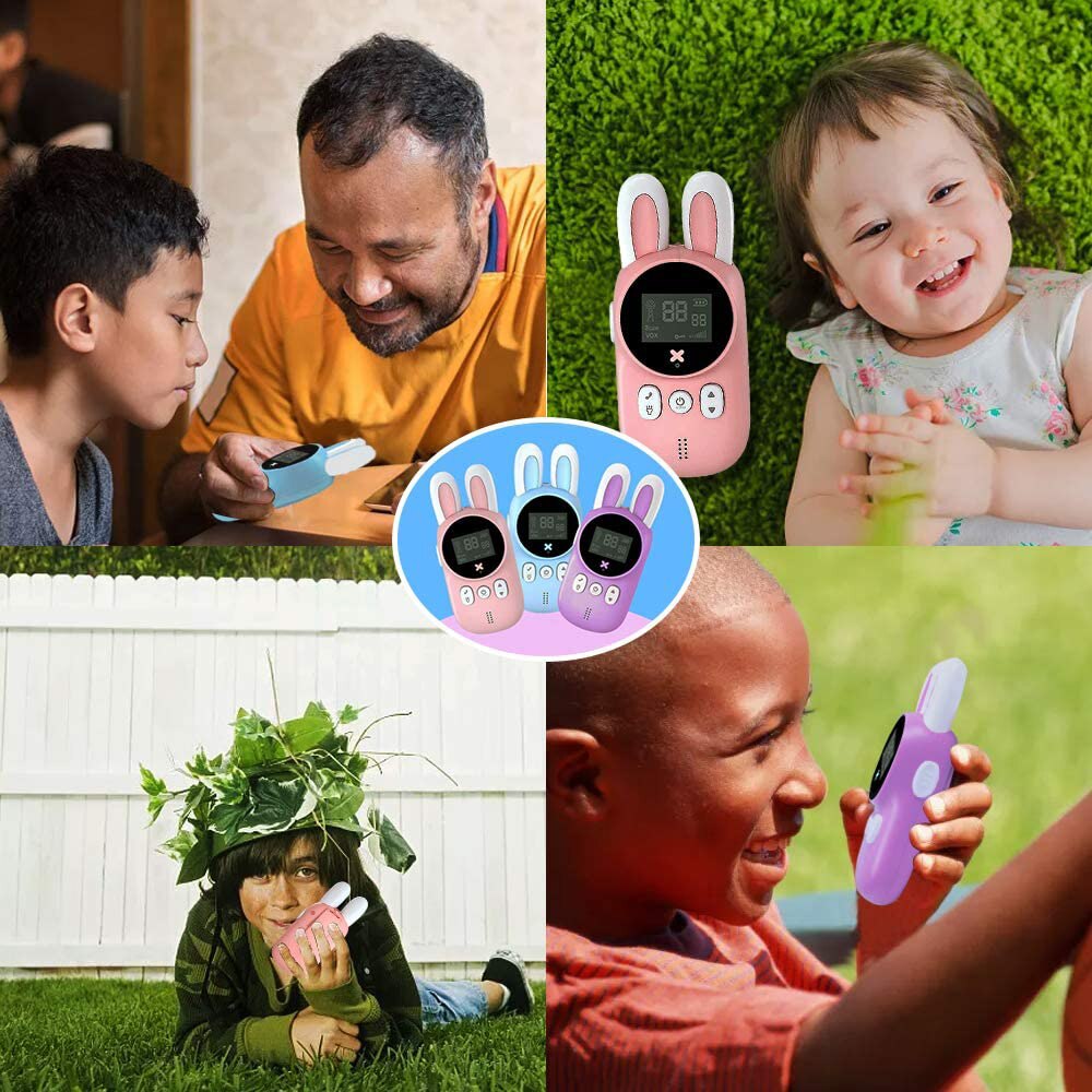 Walkie Talkies for Kids 20 Channels 3KM Range Children Walky Talky with Flashlight 3-12 Years for Adventures Hiking Camping