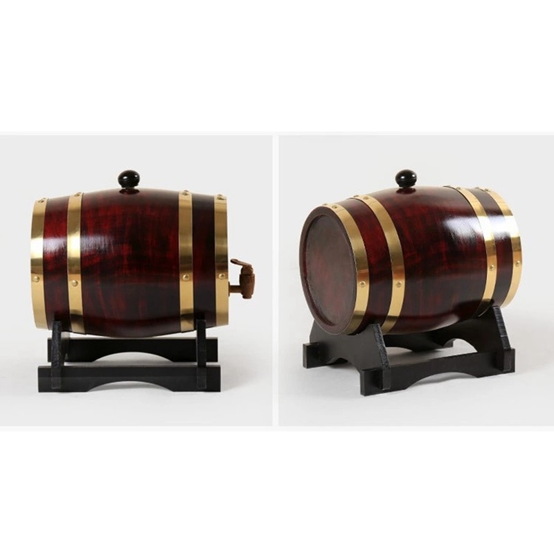 1.5L Whiskey Barrel Dispenser Aging Barrels Home Whiskey Barrel Decanter For Wine Spirits Beer And Liquor