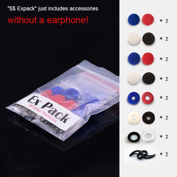 Venture Electronics VE Monk Lite Earbud Hifi Earphone Headphone for Mobile Phone: EX Pack