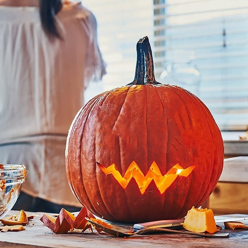 Narzędzie robić rzeźbienia dyni, zestaw robić rzeźbienia dyni Halloween, narzędzie robić rzeźbienia dyni ze stali nierdzewnej 8 sztuk