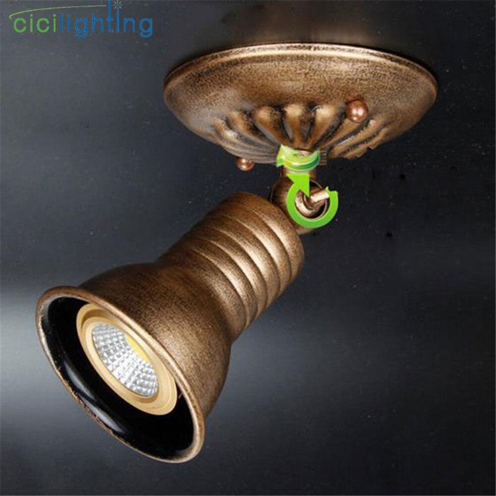 Industriel led-spotlampe vintage loftslampe med  e27 skinner rustik skinnelampe loftsrum butik påbygningsmonteret led-skinnebelysning luz