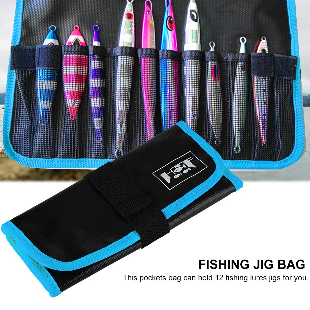 Bolsa para anzuelos de pesca de PVC, 2 colores, impermeable, para el mar, aparejos de pesca, aparejos, herramientas de engranaje, bolsas, accesorio de aparejos de pesca, 31x22cm
