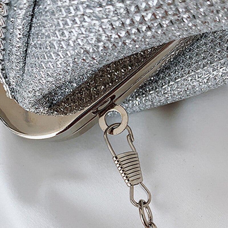 Neue Flut Helle Diamant Bote Tasche Abendkleid Handtasche Abend Kette Tasche Schwarz