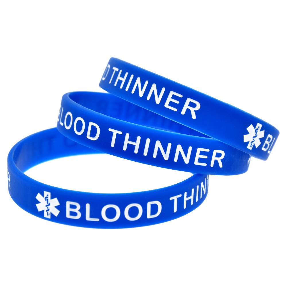 Blut Dünner Warnung Worte Silikon Armbinde Färbung Handgelenk Band