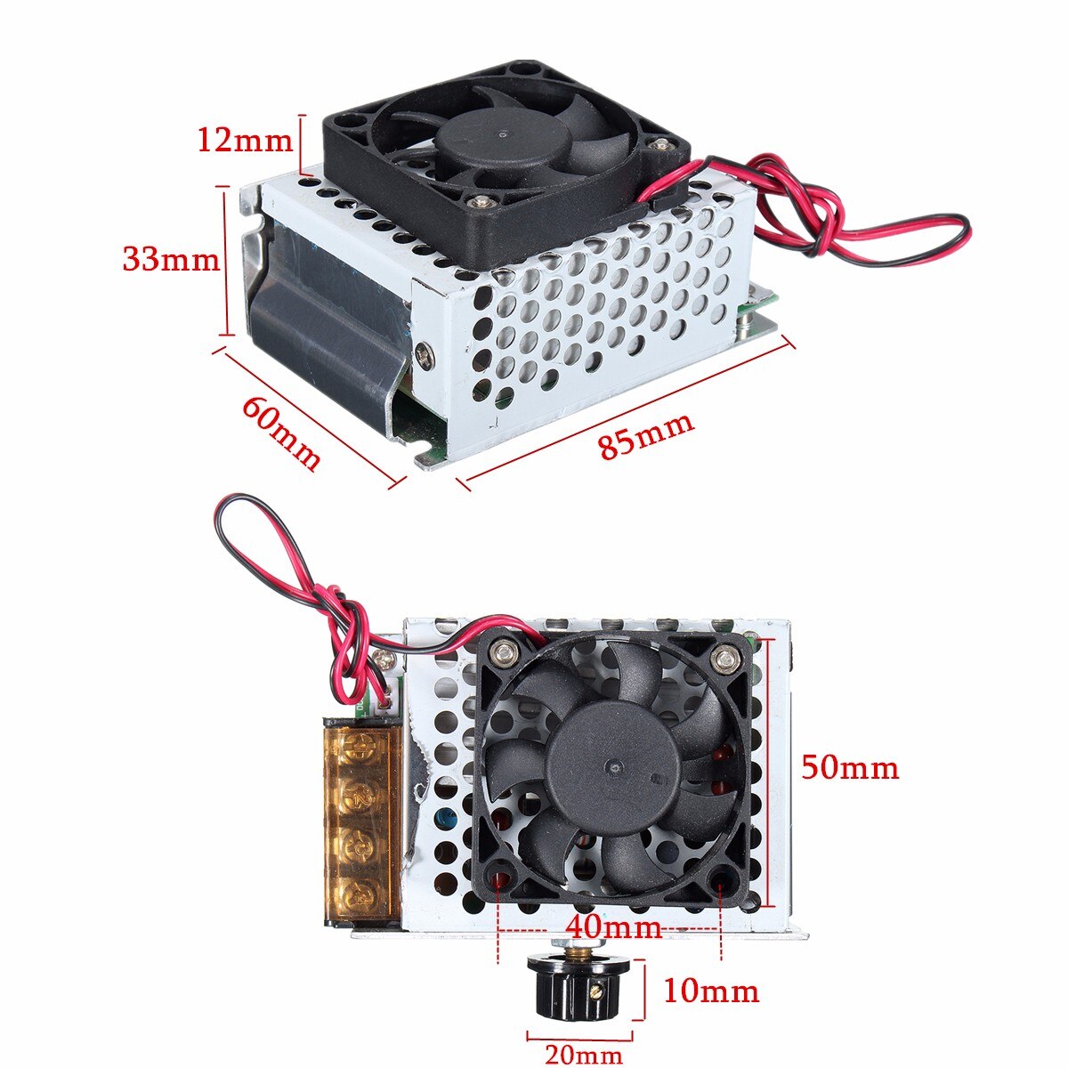 SCR Temperatur Spannung Regler Mit Fan groß Energie Helligkeit Dimmer AC Elektrische Regler Motor- Geschwindigkeit Regler 220 V 4000 W