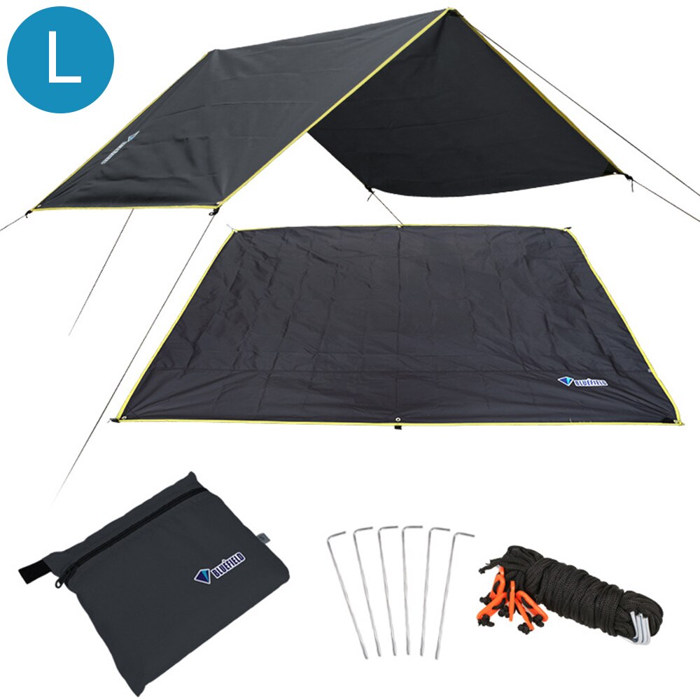 Awning Sun Shelter Beach Outdoor Camping Mat Blanket Garden Sun Awning Canopy Sunshade Hammock Rain Fly Tarp Waterproof Tent: G264069A