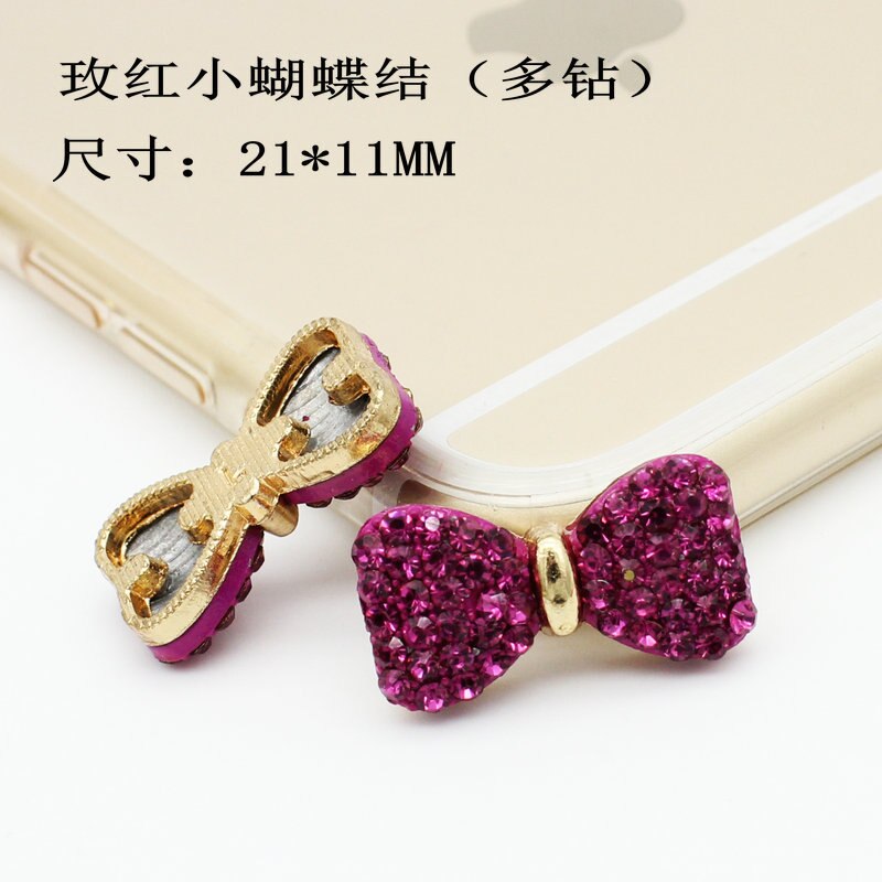Diamond Painted Bow Tie Pendant Mobile phone case DIY Material Accessories for phone decoration stickers universal: 9