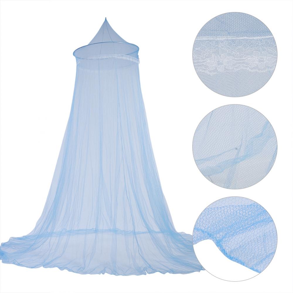 Barneseng net ophængt kuppel seng baldakin gardin myggenet børn sengetøj rundt blonder prinsesse seng