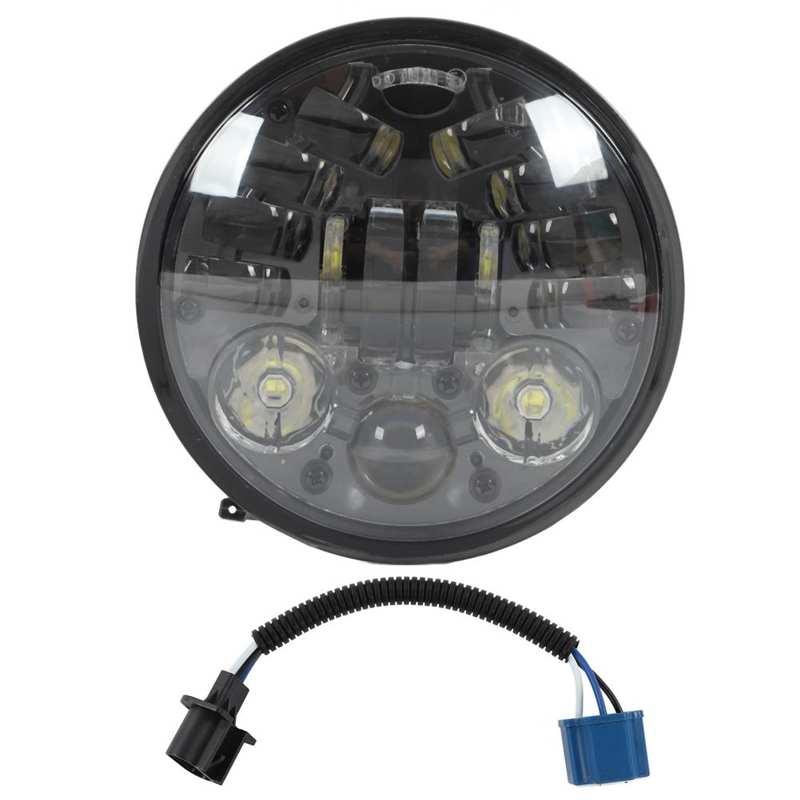 Phare Rond 6.5In Moto Led Phare Rétro Rond Phare Ipx66 Étanche Pour