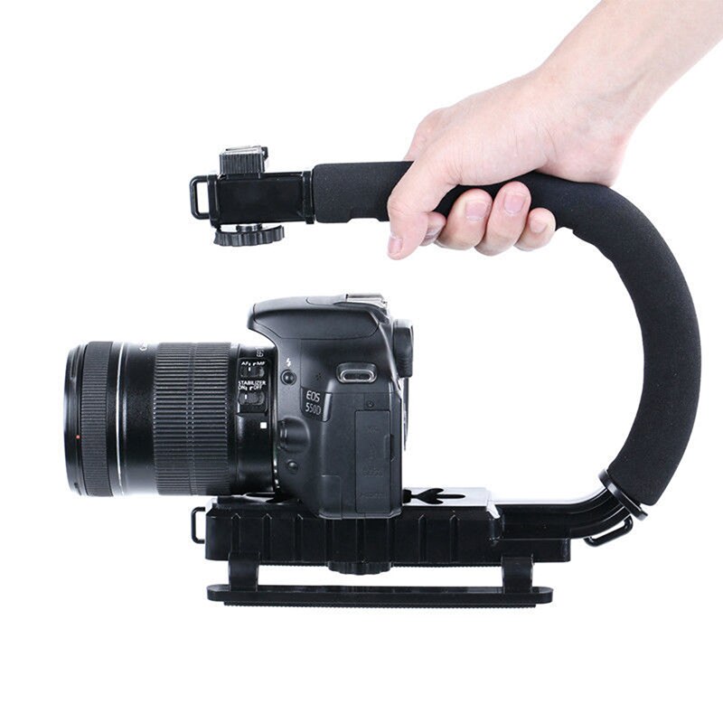 Estabilizador de mano con soporte en forma de C para cámara réflex digital, luz de cámara Sony/Nikon/Canon, Steadicam portátil SLR para Gopro