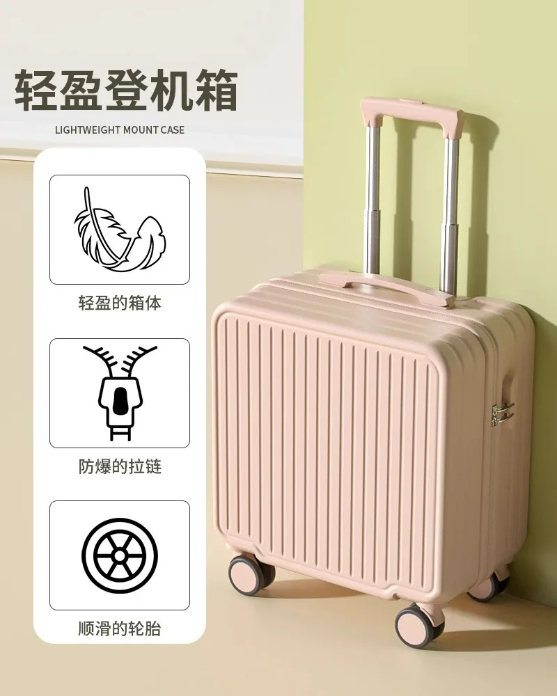 Mini Storage Travel Case with Wheels , TSA Approved Cabin Bag, Lightweight Password Lock Suitcase for Airplane, Home & Office: M / SKY BLUE