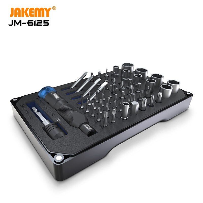 Jakemy JM-6125 Originele Schroevendraaier Set Met S-2 Driver Bit Diy Reparatie Tool Kit Voor Laptop Bril Mobiele