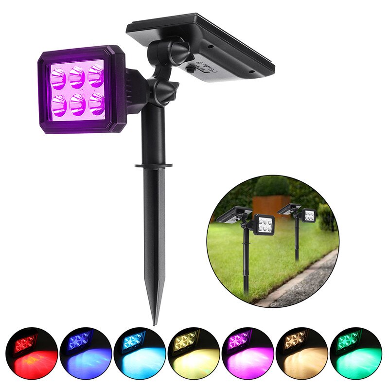 LED draussen Solar- Lichter Wasserdichte Farbwechsel Stelle Lichter für Garten Landschaft dunkel spüren Auto Auf/aus Solar- hoch lichter