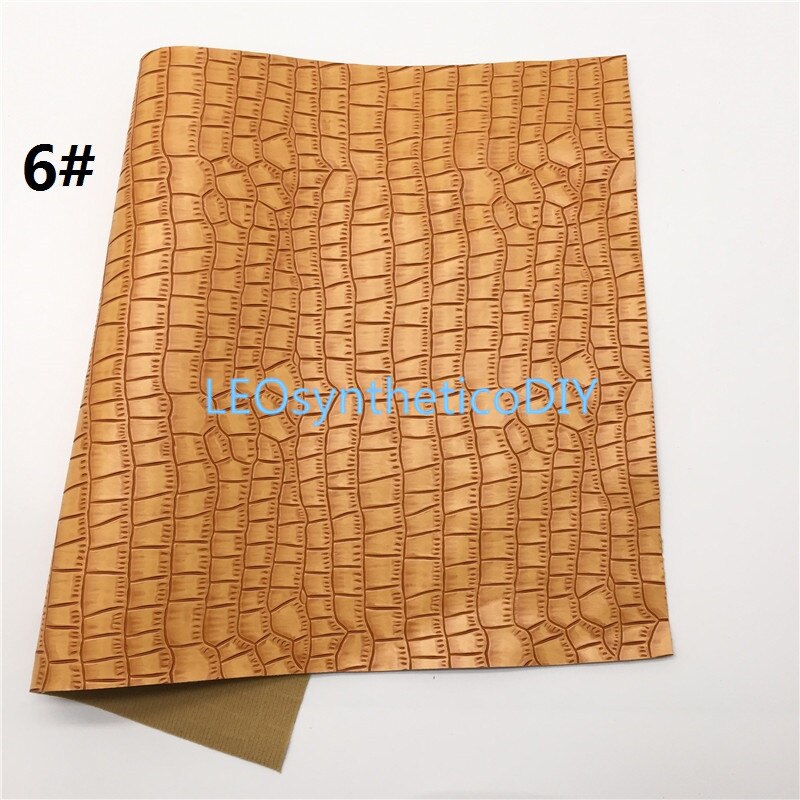 1PC 21X29CM Matt Crocodile Grain Faux Leather Fabric, Synthetic Leather Sheets, PU Leather For Making Bows LEOsyntheticoDIY T436: 6