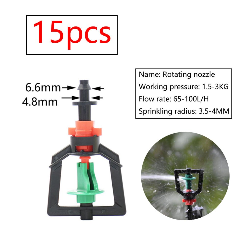 Drip Irrigation Watering Sprinkler Dripper Greenhouse Garden Adjustable Mist Emitters Stake Micro Spray Rotating Nozzle: N
