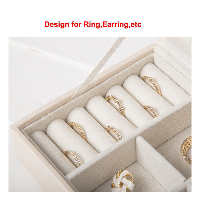 Flanell Platz Schmuck Box Einfache layout Make-Up Organizer halsband Ring halskette Lagerung Box