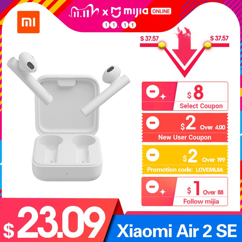 NEUE Xiaomi Air2 SE TWS Mi Wahre Wireless Bluetooth Kopfhörer Air 2 SE Ohrhörer Air pro 2SE 2 SE 20 stunden Batterie Touch Control