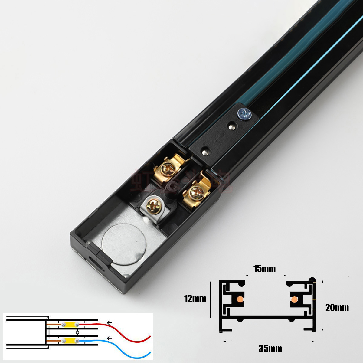 Aluminium 0.5M 1M Track Rail 2 Wire Systeem Led Track Lichten Rail Universal Rail Connector Circuit Rails Voor led Spoor Spots