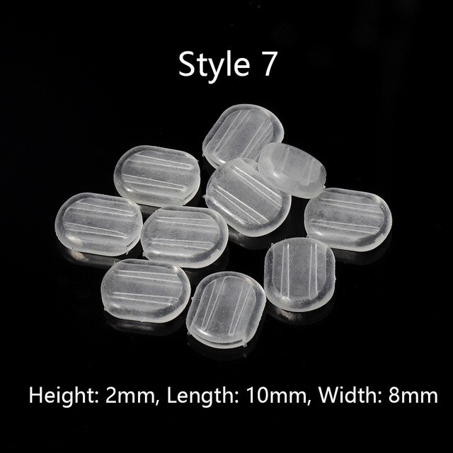 100pcs Silicone Earring Backs Rubber Ear Stoppers Eco-friendly Plastic Ear Backs for DIY Jewelry Making Ear Pin Plug Accessories: Style 7 - 50pcs