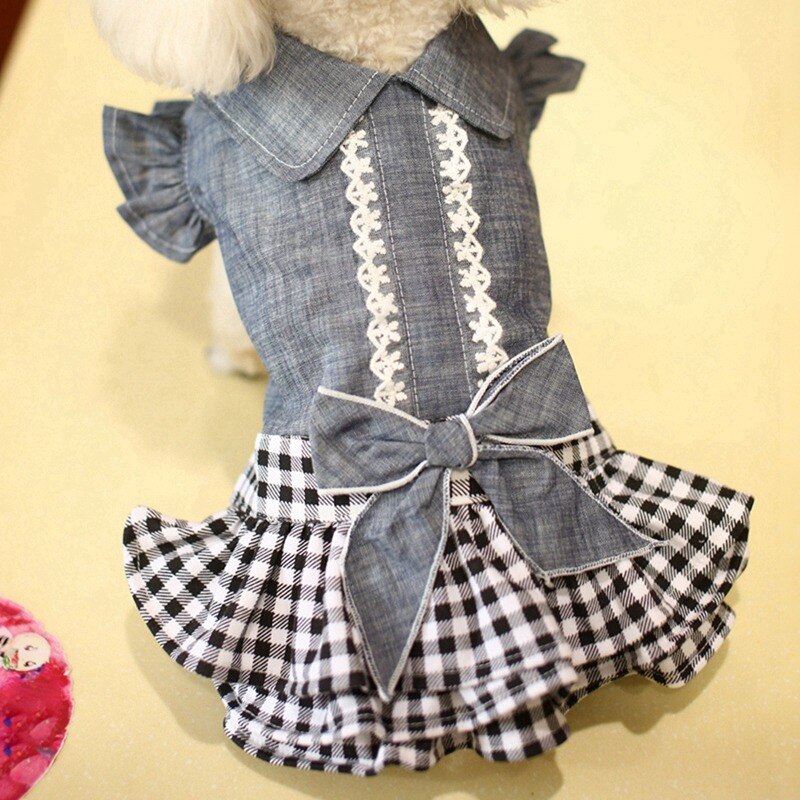 Zomer Hond Jean Jurk Hond Kleding Hond Denim Jurk Jeans Rok Kleine Hond Dress Puppy Kleding Chihuahua Yorkies Teddy