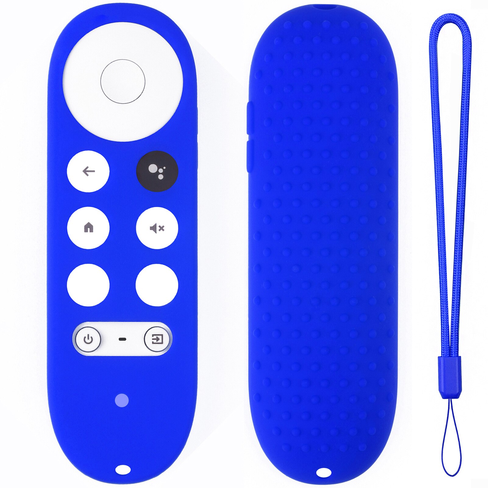 Control remoto cubierta de silicona caso para Google TV Control remoto por voz protector suave de silicona caso de la piel: Blue