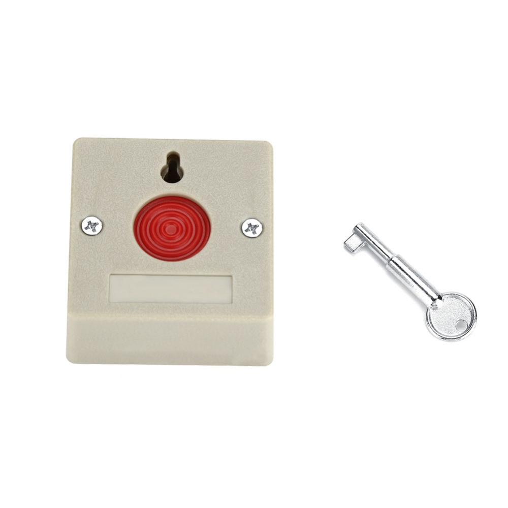 Mini bouton panique filaire 24V cc | Sécurité en plastique, pour la famille et le bureau, Mini alarme d'urgence, bouton poussoir de panique