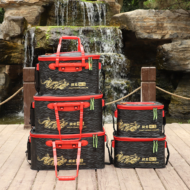 eva thickened folding fish box fishing tackle barrel integrated fishing box
