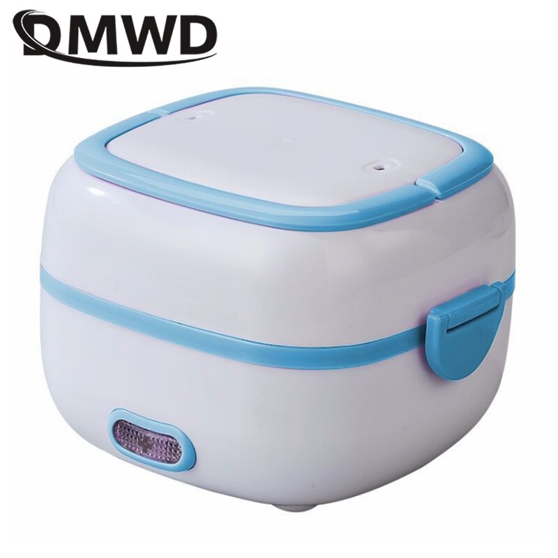 DMWD Electric rice cooker mini lunch box portable meal heating steamer Thermostat Food Warmer Container Stainless Steel liner US