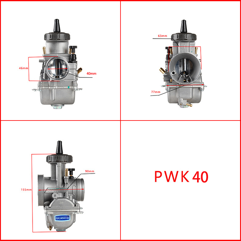 Carburetor - Karbu For Keihin SUDCO PWK34 PWK36 PWK38 PWK40 Air Strike QAS Original 2T 4T Engine Motorcycle Scooters UTV ATV car: Ivory