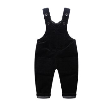 freundlicher freundlicher Overall Winter Hosen Jungen Mädchen Tasche Kabel Dicken lässig Overall Overall Baby Kleidung Overall 0-3T: Schwarz / 85