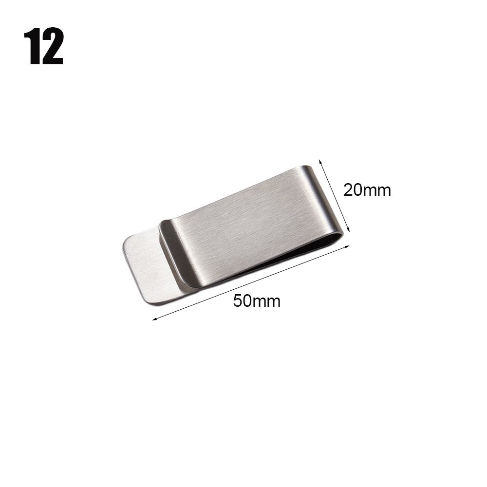 Metal Handmade Leather Brass Stainless Steel Pen Holder Pencil Clip Journal Dairy Notebook Holder Paper Folder Memo Clip: 12 20x50mm