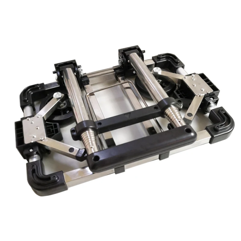 Equipaje de acero inoxidable plegable completo, capacidad de carga de 30kg, equipaje, maleta con ruedas fácil de llevar, mochilas escolares, carritos de compras