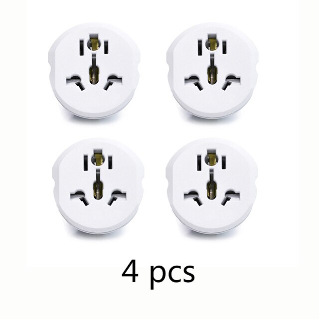 AU US UK CN plug to EU wall plug AC 250V travel adapter universal AUKTION 16A converter plug 2 round pin socket: 4PCS Random Color