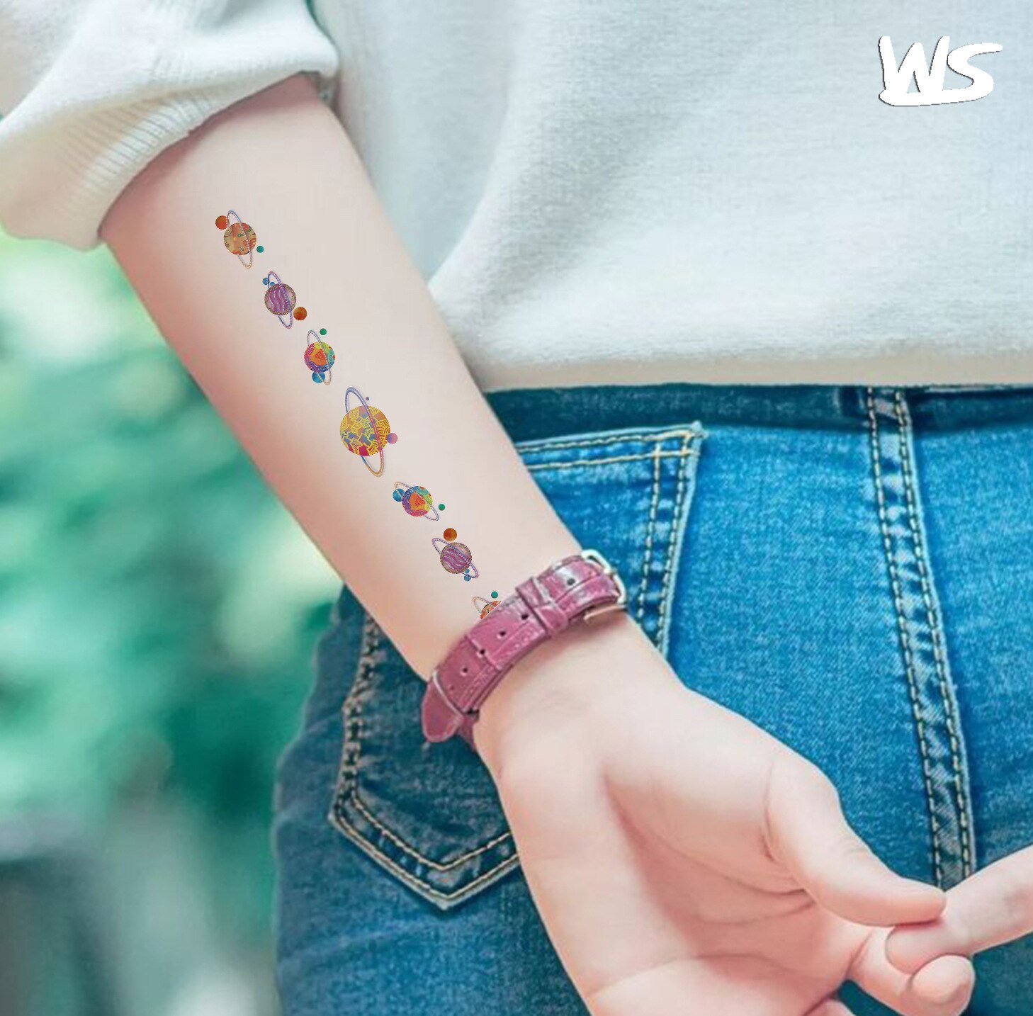 Astronaut Temporary Tattoos Stickers Boy Kids Universe Series Outer Space Birthday Party Favors Space Tattoos Decorations