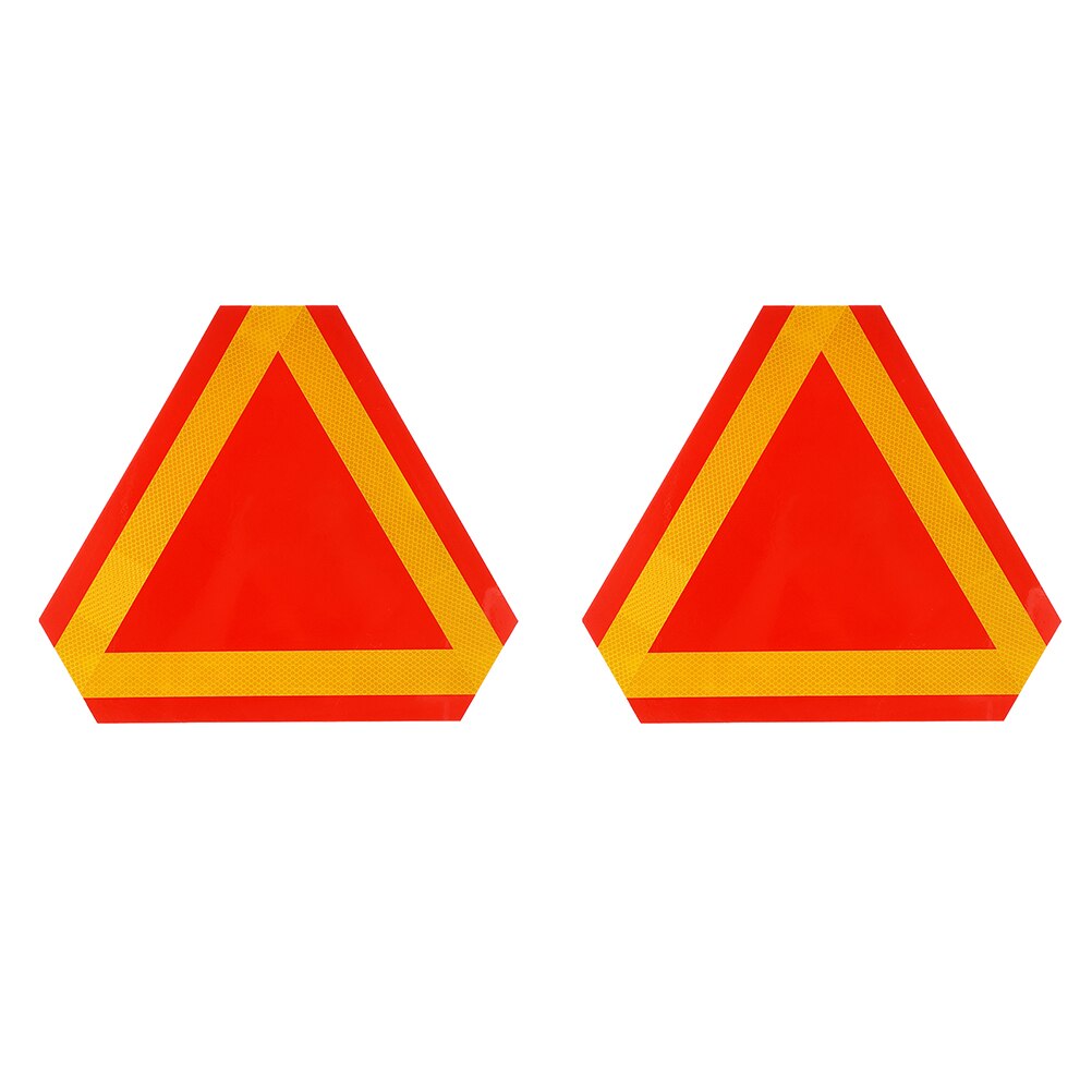 2 Pcs Slow Moving Vehicle Sign Triangle Sign Rear Reflector Reflective Board