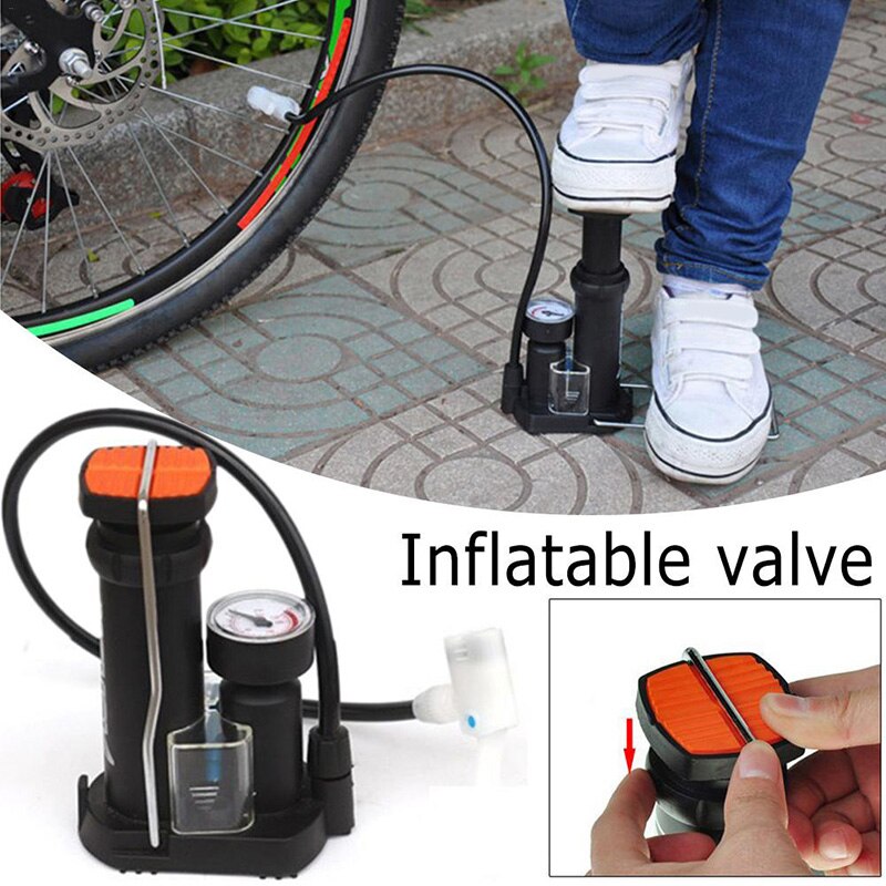 Mini Bike Pump Foot Pump Road Portable Air Bicycle Pump Compressor Pedal Tire Inflator Bicycle Pump High Pressure Cycling Pumps: Type B