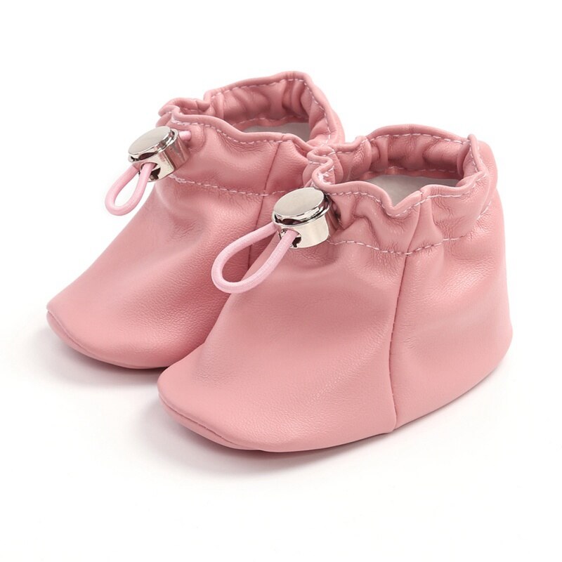 Newborn Baby Casual Frist Walker Boy Girl PU Leather Pocket Shoes Soft Sole Toddler Shoes 0-18M: P / 0-6 Months