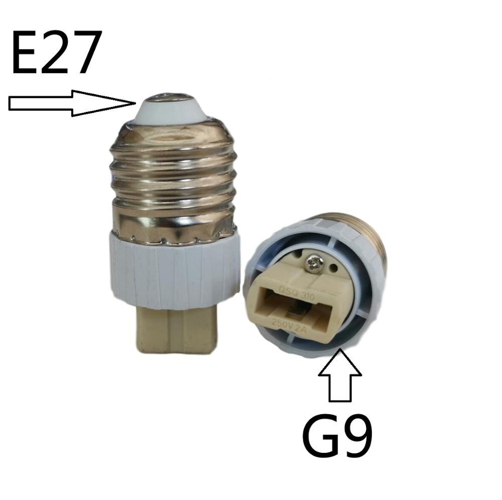 E27 Om G9 MR16 E27 B22 E17 E14 Lamphouder Converter 110V 220V Base Socket Adapter Voor led Lamp Maïs Gloeilamp: E27 TO G9